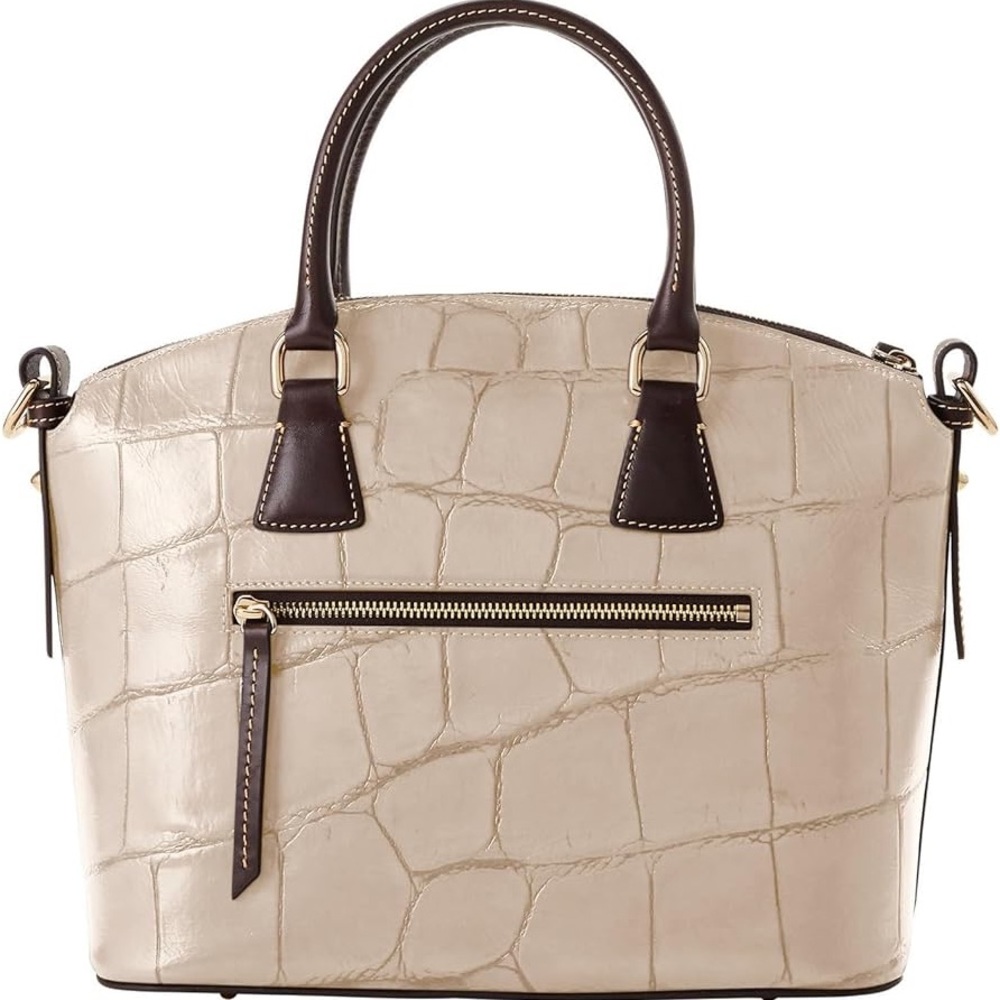NWT Dooney & Bourke Beige Croc Satchel - Picture 8 of 9